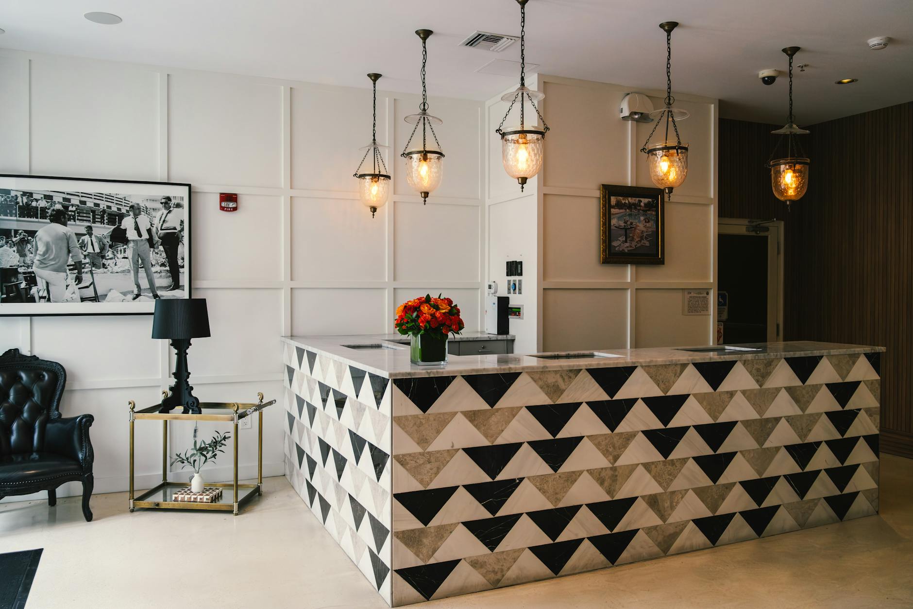 Boutique hotel interior in Jerusalem with unique architectural details and warm design