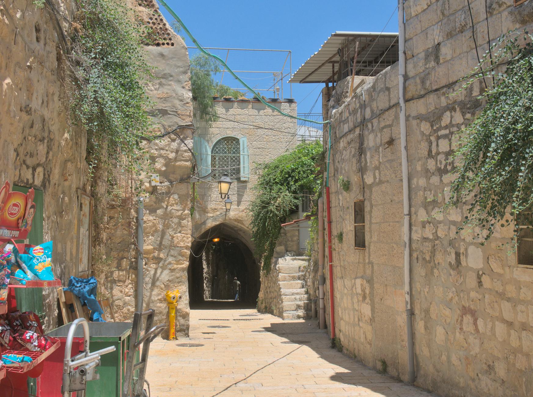 Ancient stone streets in Jerusalem Old City