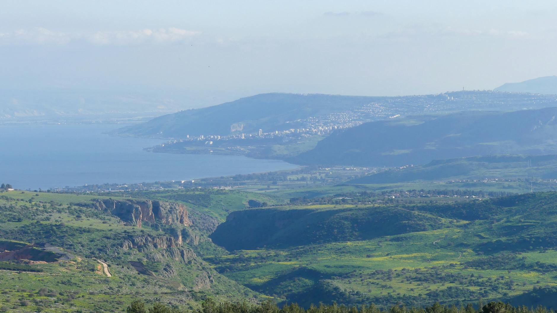 Panoramic view of the lush Jerusalem Hills