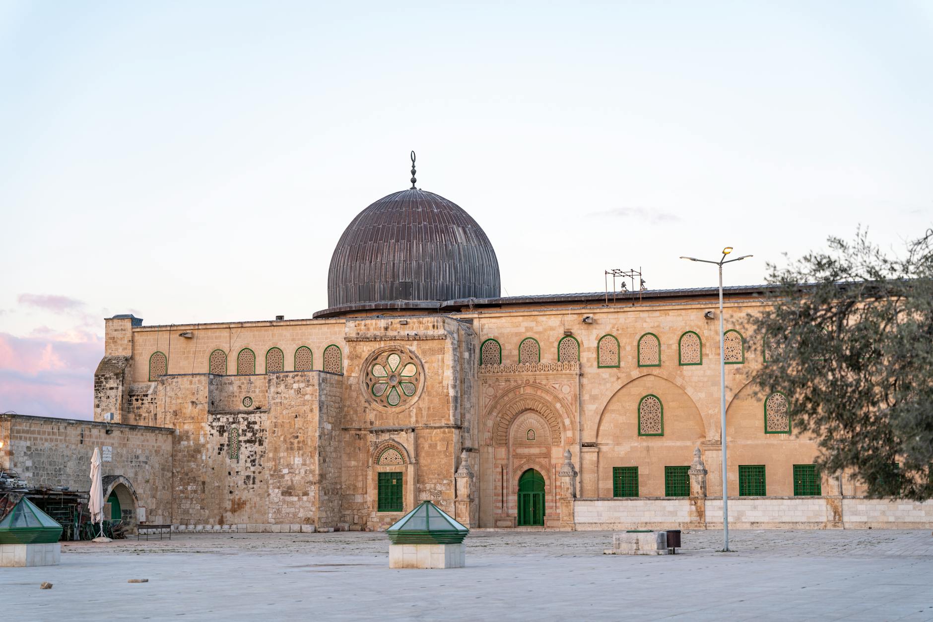 Visitors in modest dress at Jerusalem holy sites