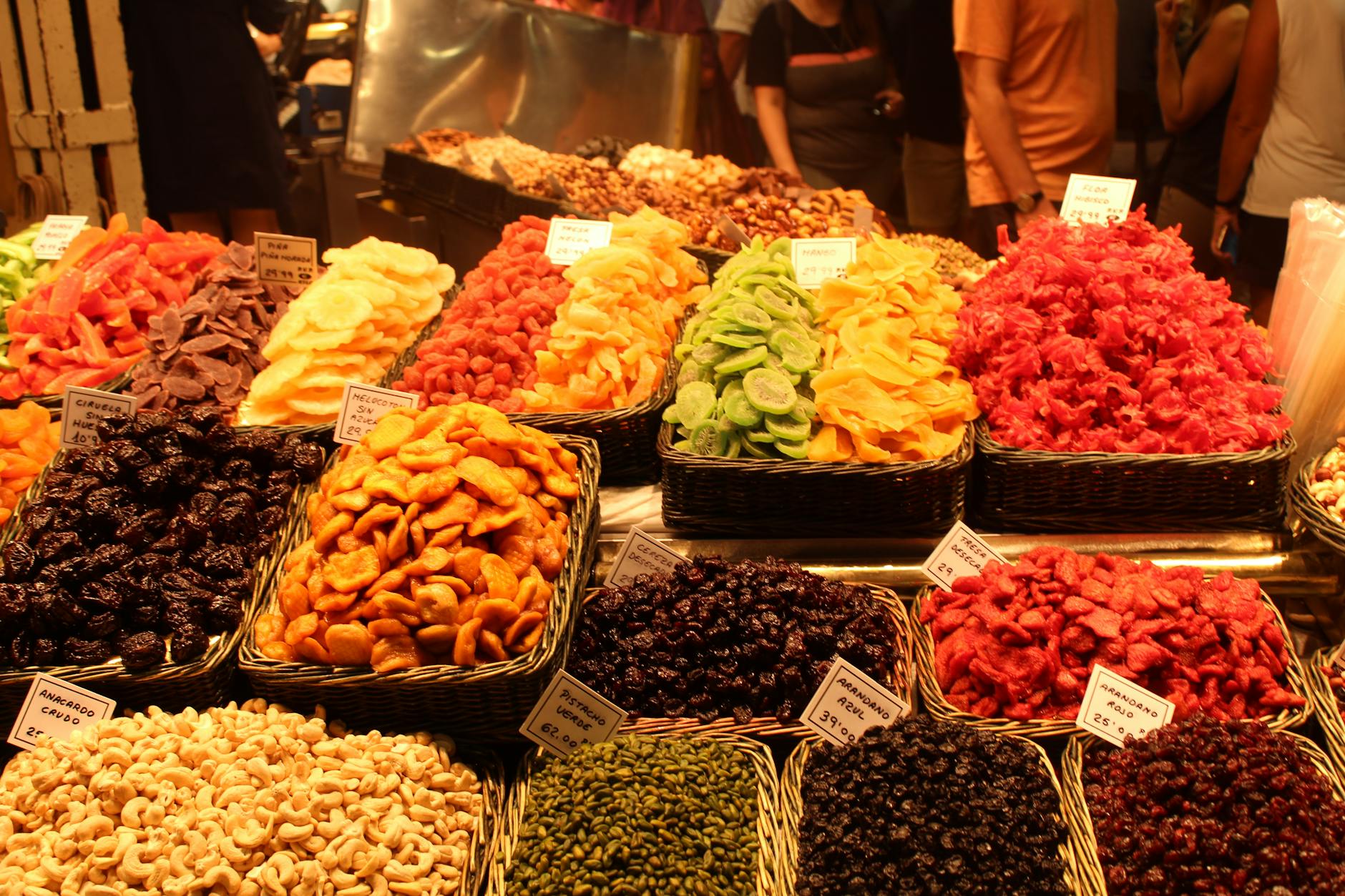 Colorful produce and spices at Mahane Yehuda Market in Jerusalem