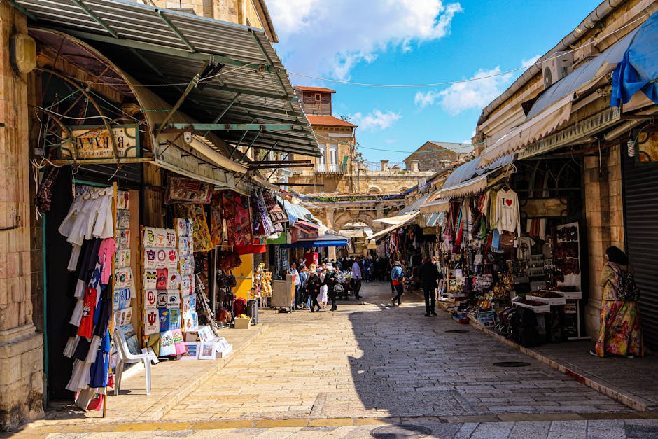 Jerusalem Old City market souk bargaining shopping