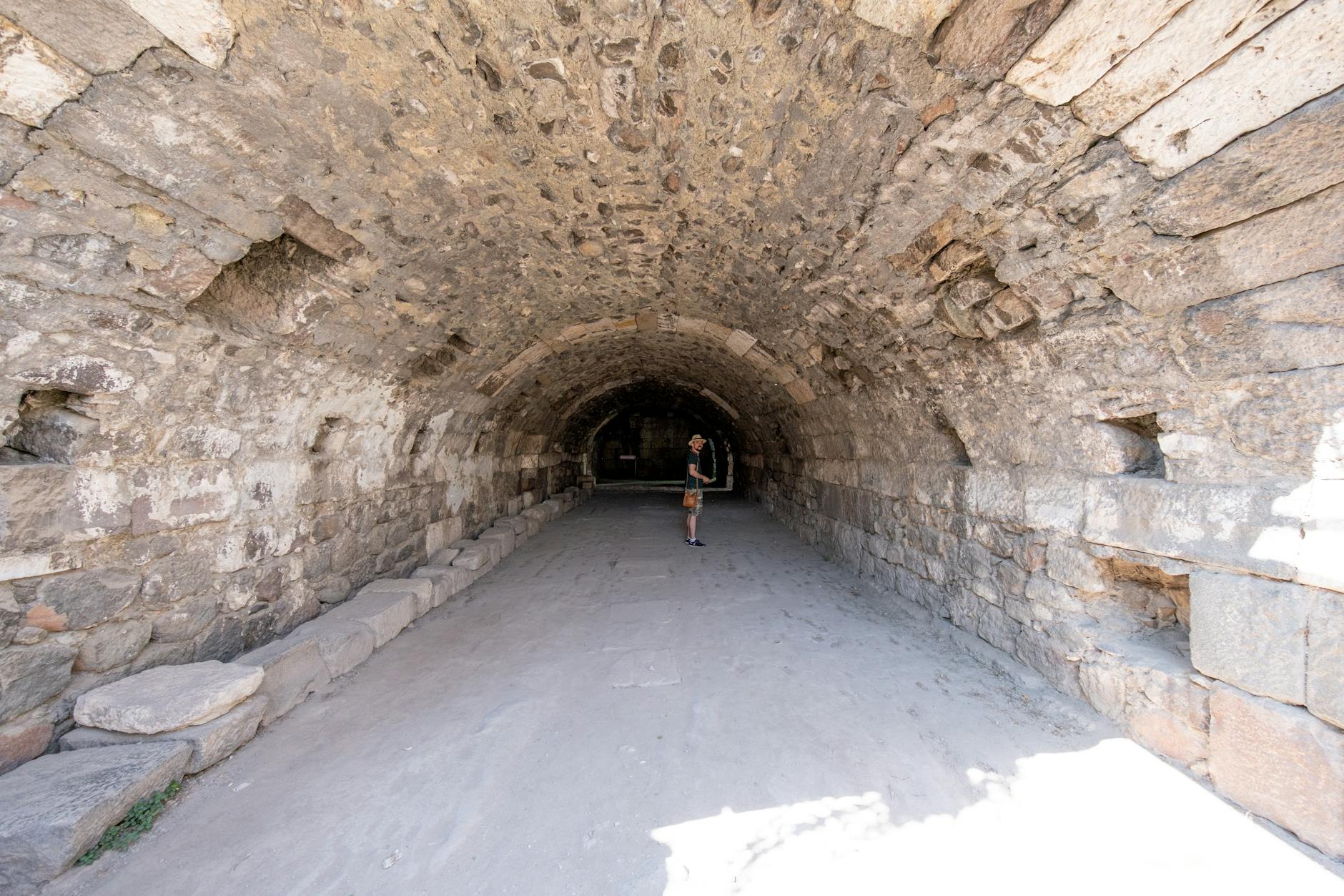 Underground Western Wall Tunnels in Jerusalem showing ancient Herodian stones